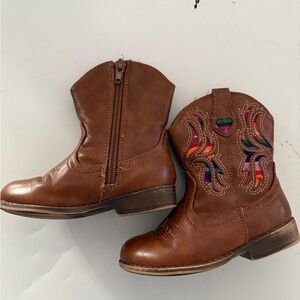 Brown Kids Cowboy Boots